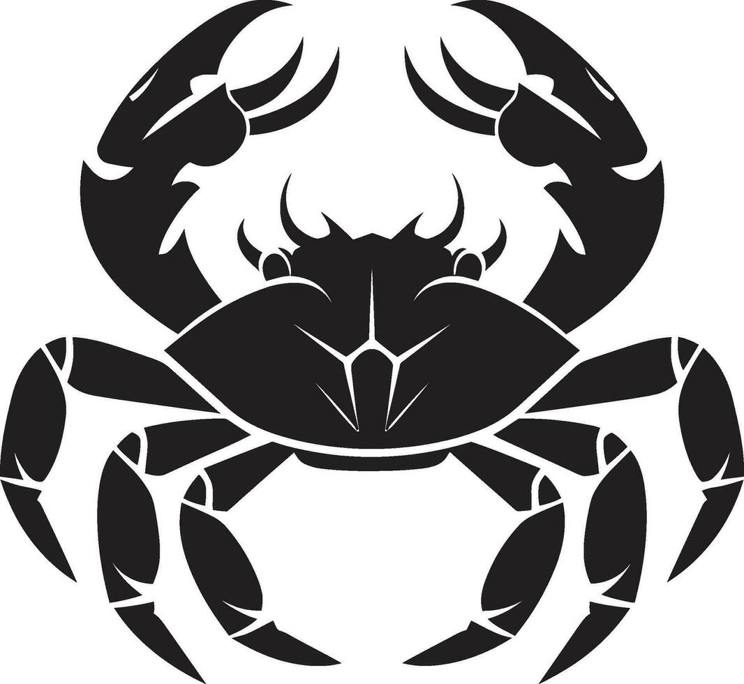 korall crawler vektor krabba emblem klo besegrare krabba ikon