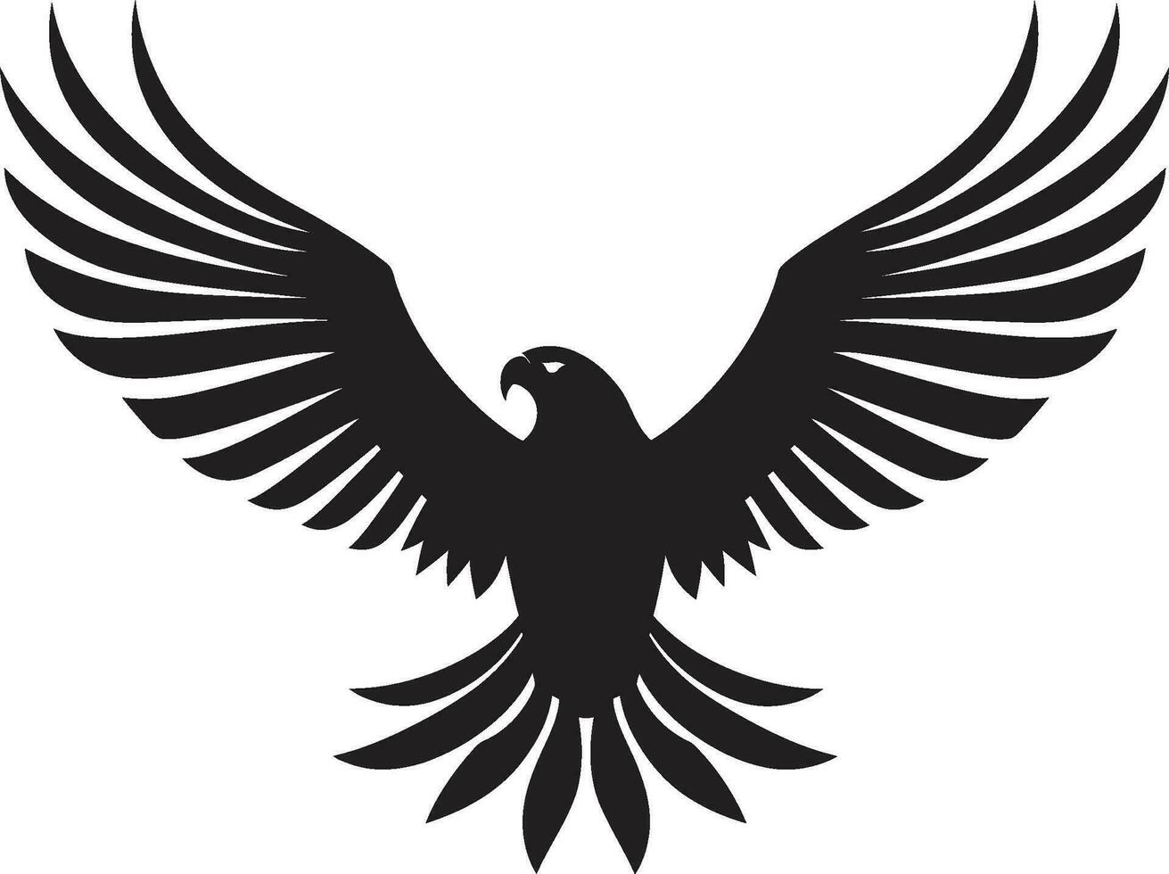 räuberisch Majestät schwarz Adler Vektor Antenne Souveränität Vektor Adler Symbol