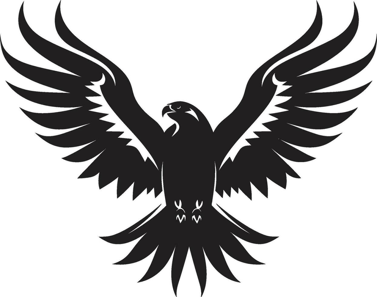 räuberisch Majestät Vektor Adler Design Antenne Souveränität schwarz Vektor Adler