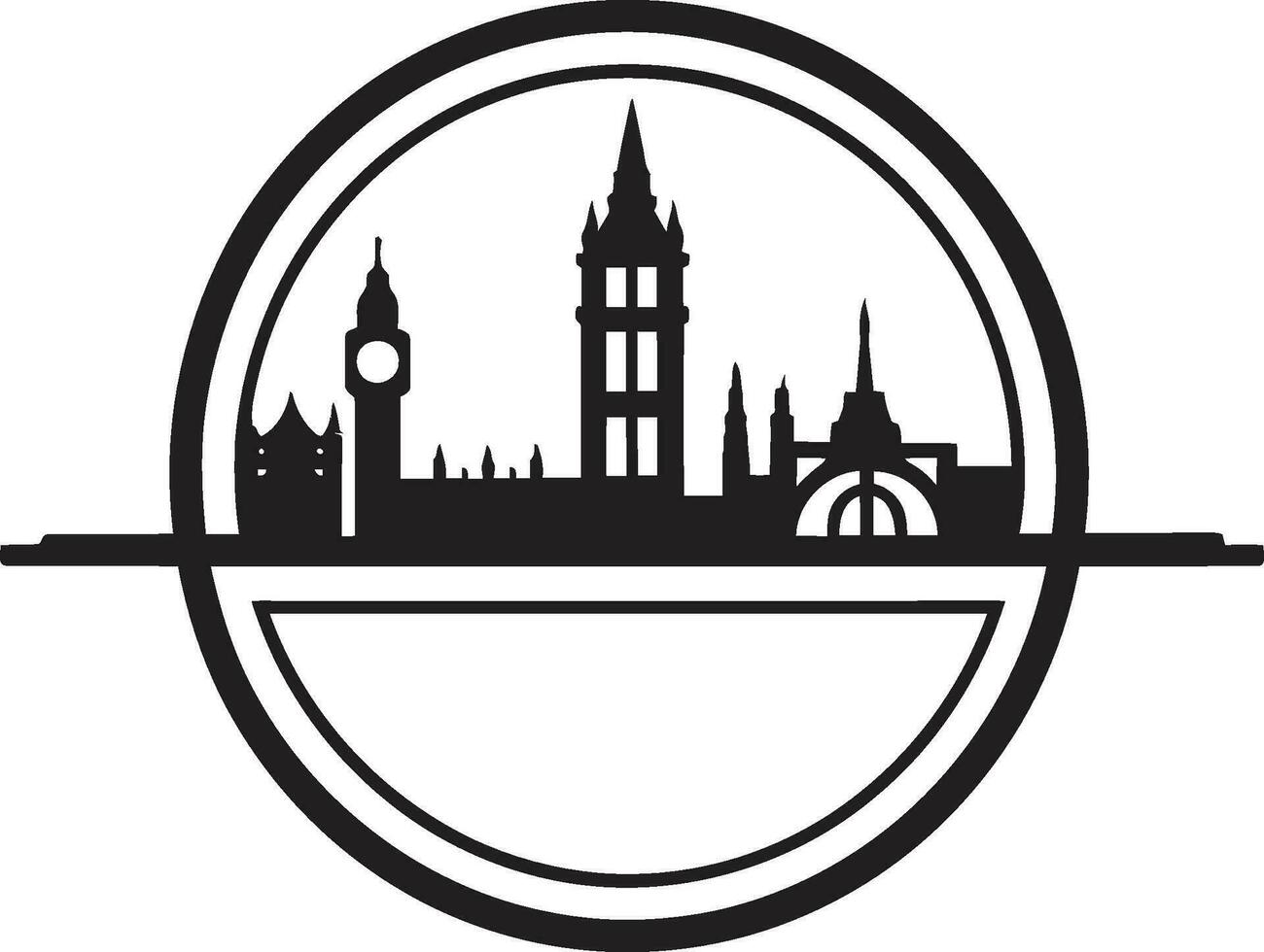 Londoner städtisch Profil Vektor schwarz Design Metropolitan- Majestät schwarz Vektor Symbol