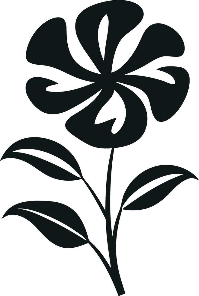 Insel Botanicals schwarz Symbol exquisit Blumen- Akzent Vektor schwarz Design