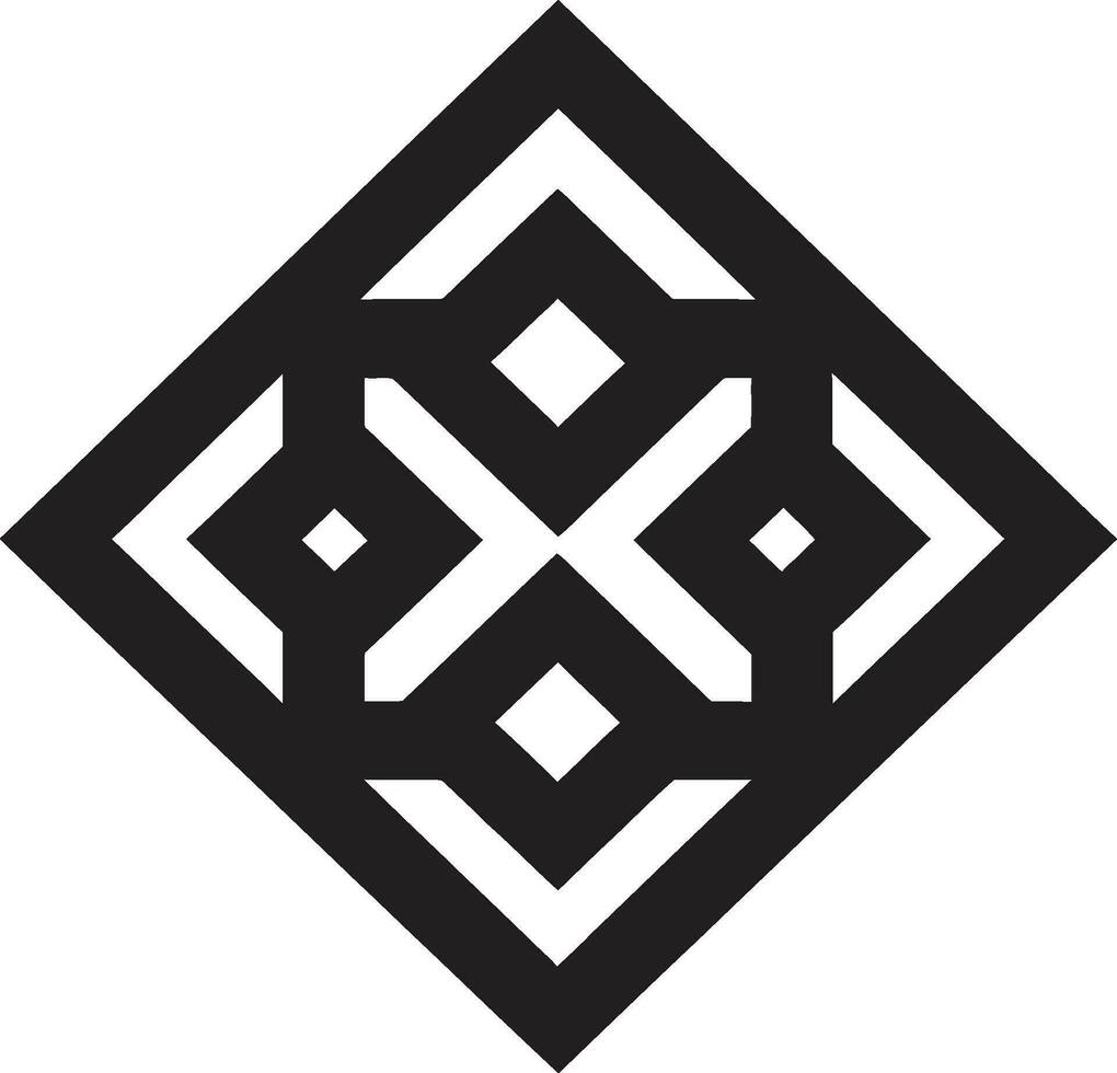 formelegans nexus vektor form emblem hantverk polycraft matris kreativ ikoniska geometrier