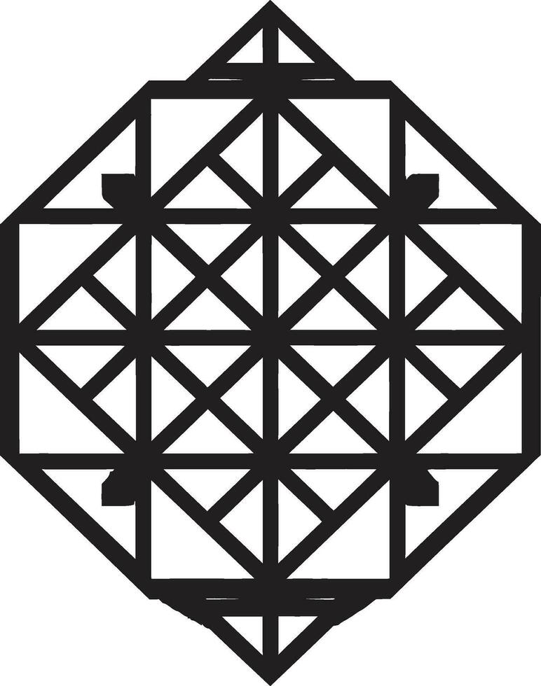 Geometriehandwerk Matrix Evolution künstlerisch gestalten Designs Symmetrieglühen Ader Vektor geometrisch Kunsthandwerk