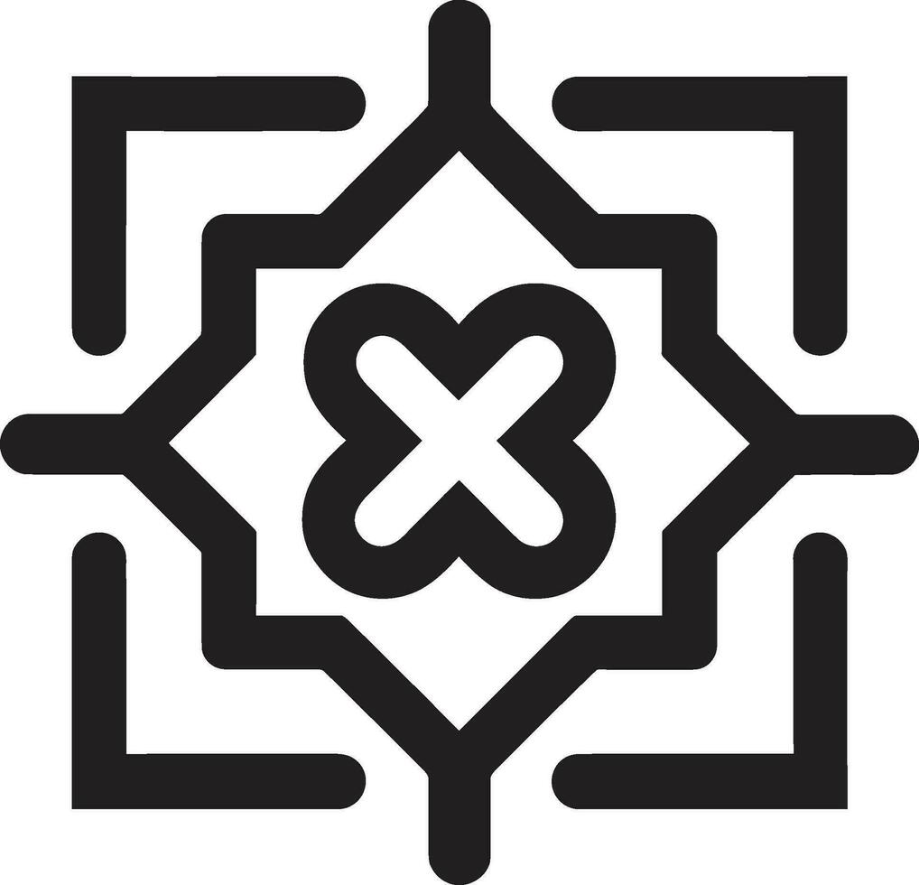 abstrakta formler nexus ikoniska form emblem design formcraft nexus matris crafting geometri logotyper vektor
