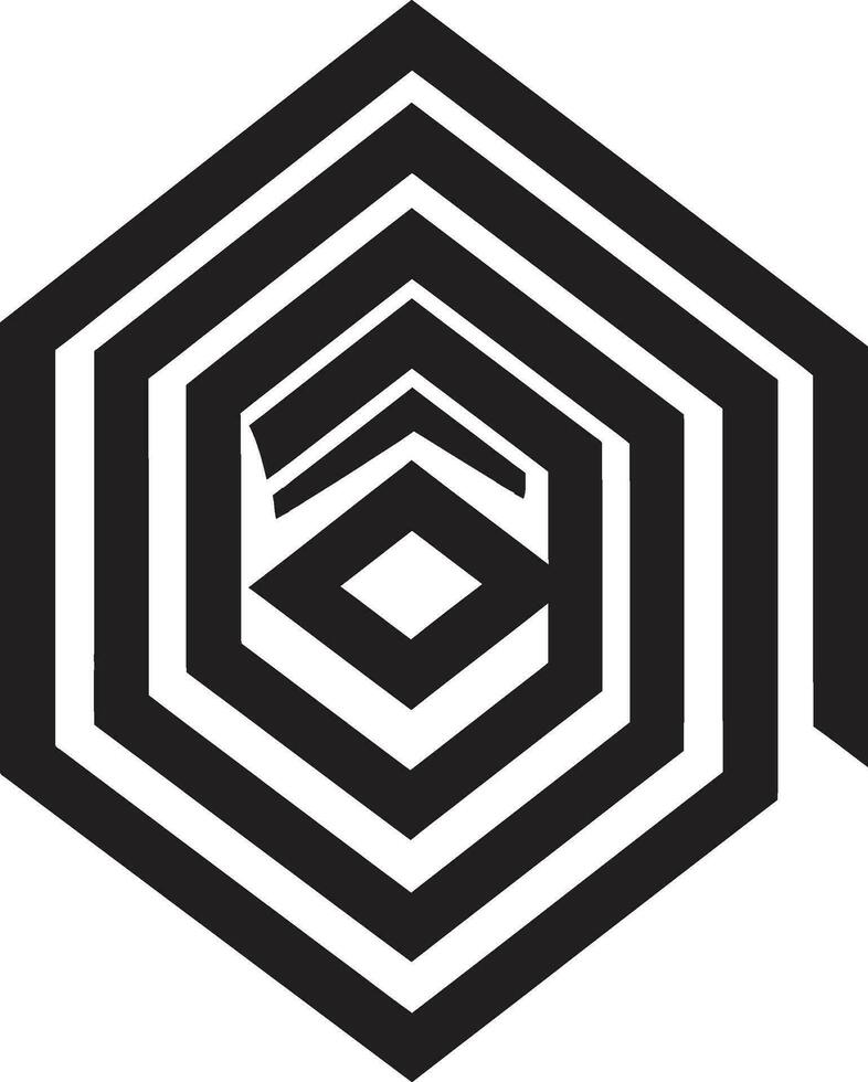 formelegans kärna nexus konstnärlig form emblem polycraft nexus matris kreativ ikoniska geometri hantverk vektor