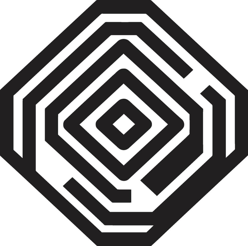 Symmetrieglühen Ader Nexus Vektor geometrisch Kunsthandwerk abstrakte Formeln Ader Nexus ikonisch gestalten Emblem