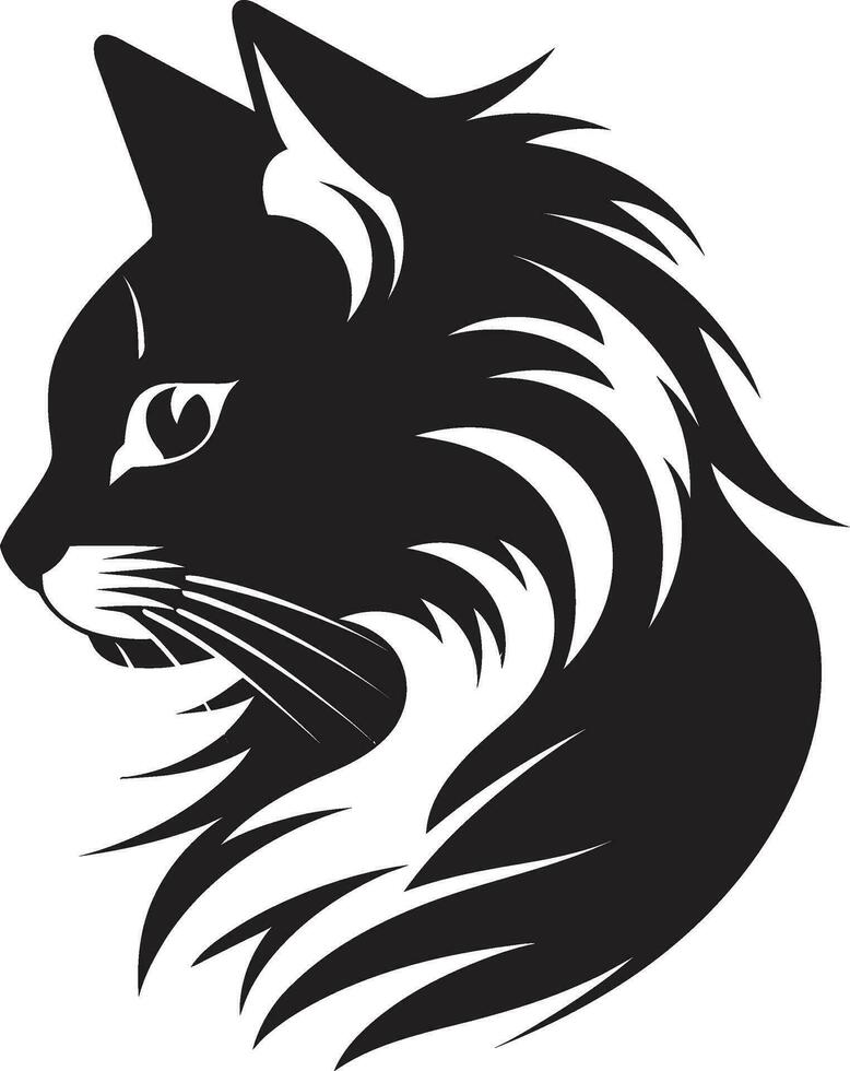 purrfect elegans katt vektor symbol elegant raffinemang kattdjur ikon design
