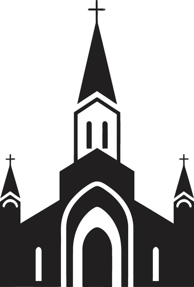 gudomlig design kyrka logotyp illustration helig harmoni ikoniska kyrka bild vektor