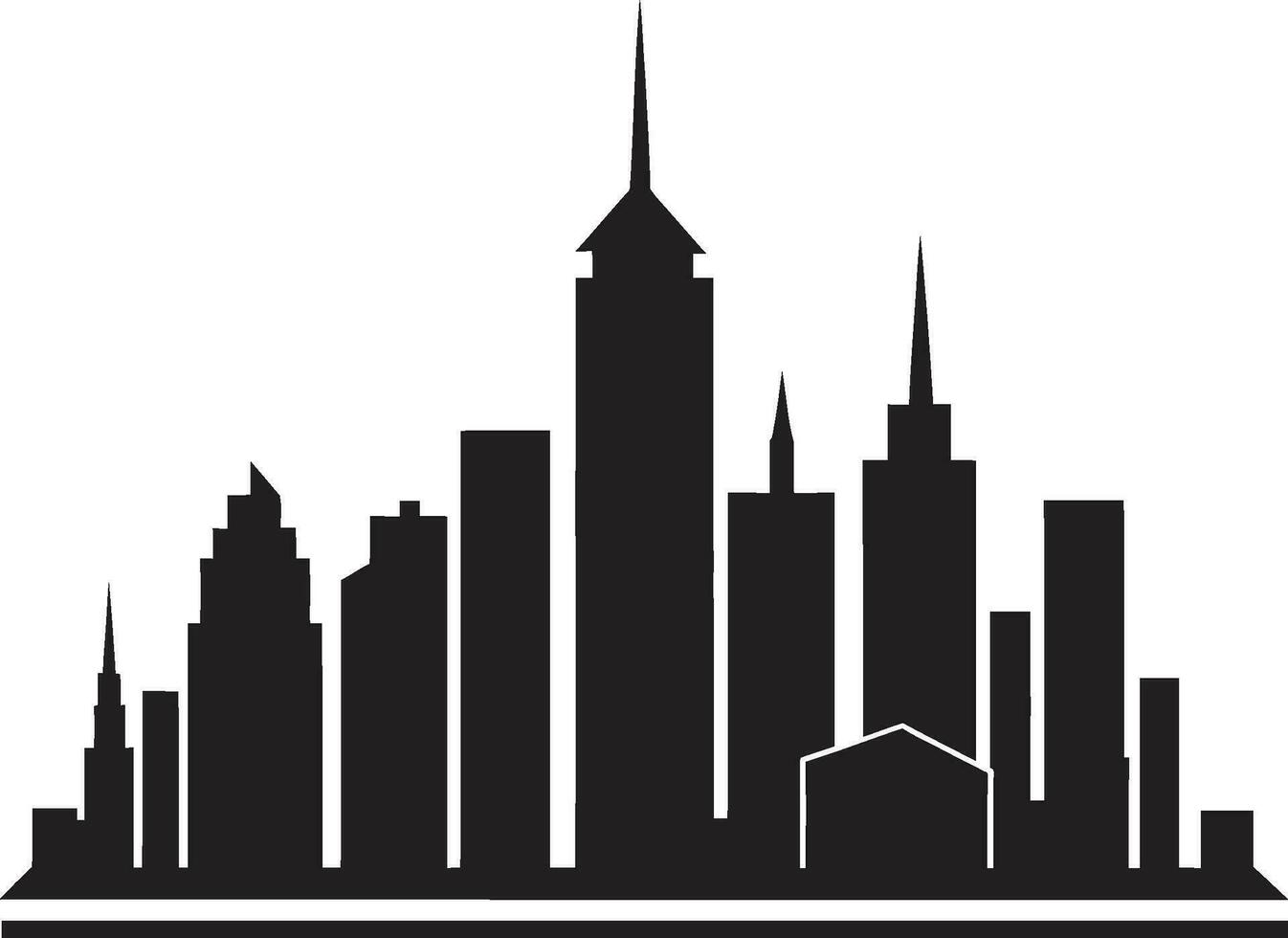 stadsbild duk byggnader logotyp symbol metro majestät byggnader vektor ikon