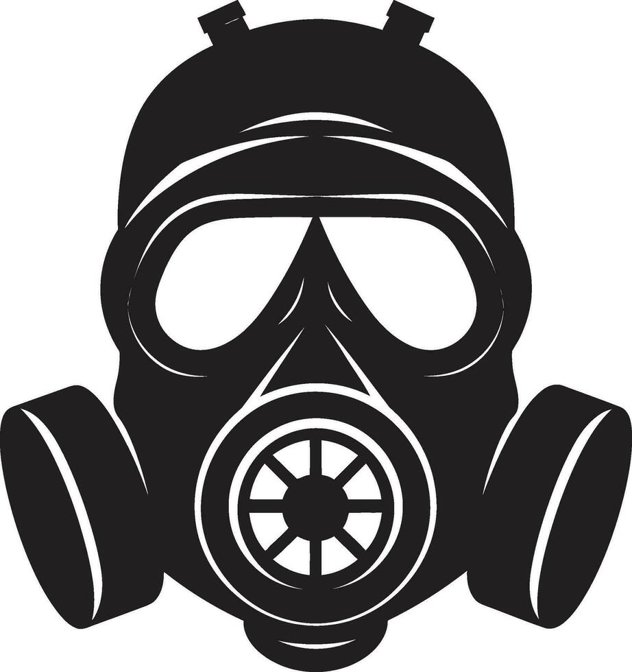 förmörkelse rustning vektor gas mask logotyp ikon onyx väktare svart gas mask emblem symbol