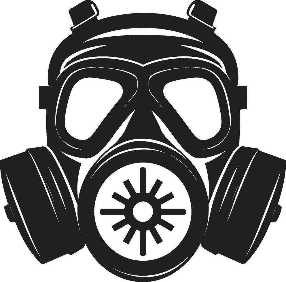 stygian skydda gas mask vektor symbol lunar väktare svart gas mask ikon logotyp