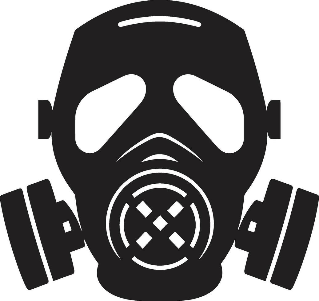 stygian väktare gas mask vektor emblem lunar vakt svart gas mask logotyp symbol