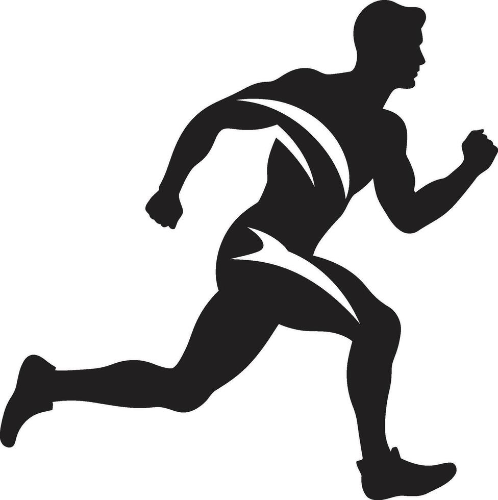 effektfull rusa manlig svart vektor logotyp design elegant sprinta löpning idrottare svart ikon