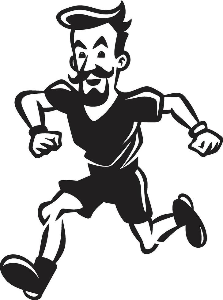 robust avgift manlig svart vektor logotyp design kraftig sprinta löpning manlig personer svart ikon