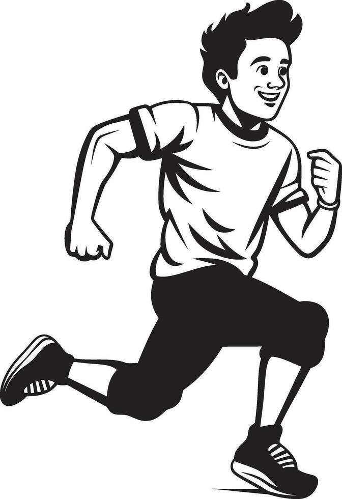elegantpacer Laufen männlich Personen schwarz Symbol Athleticdash schwarz Vektor Logo zum männlich Läufer