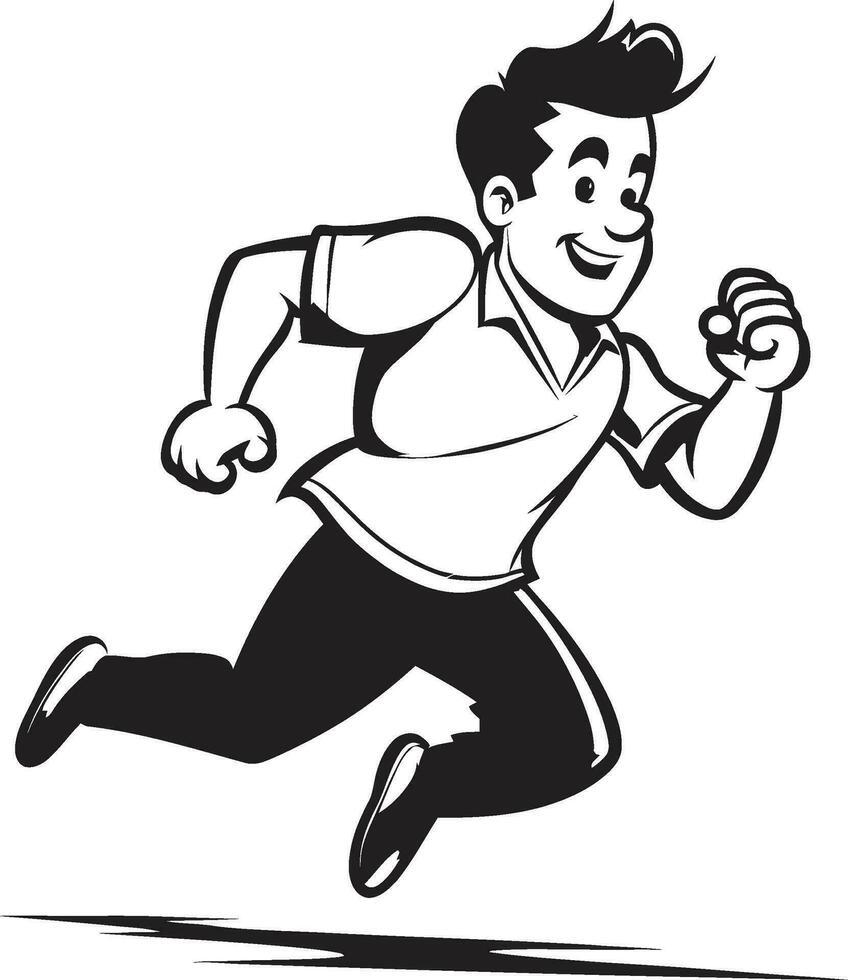 atletisk kraft svart vektor logotyp för manlig löpare mäktig Momentum manlig personer svart logotyp