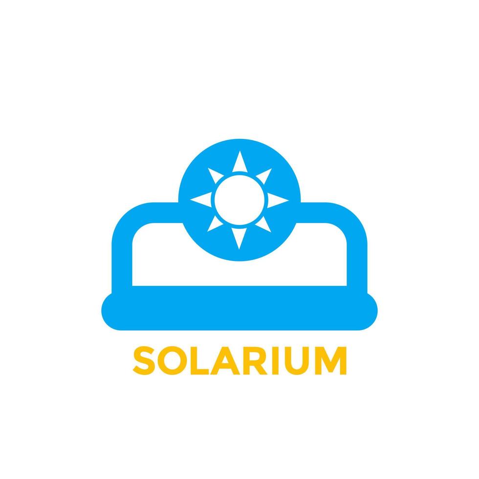 solarium vektor ikon på vitt