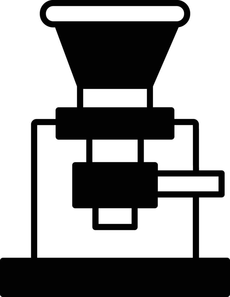 Kaffee Maschine solide Glyphe Vektor Illustration