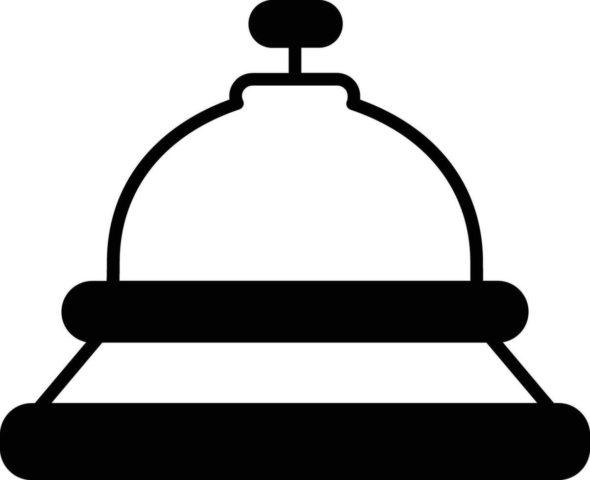 Tabelle Berufung Glocke solide Glyphe Vektor Illustration