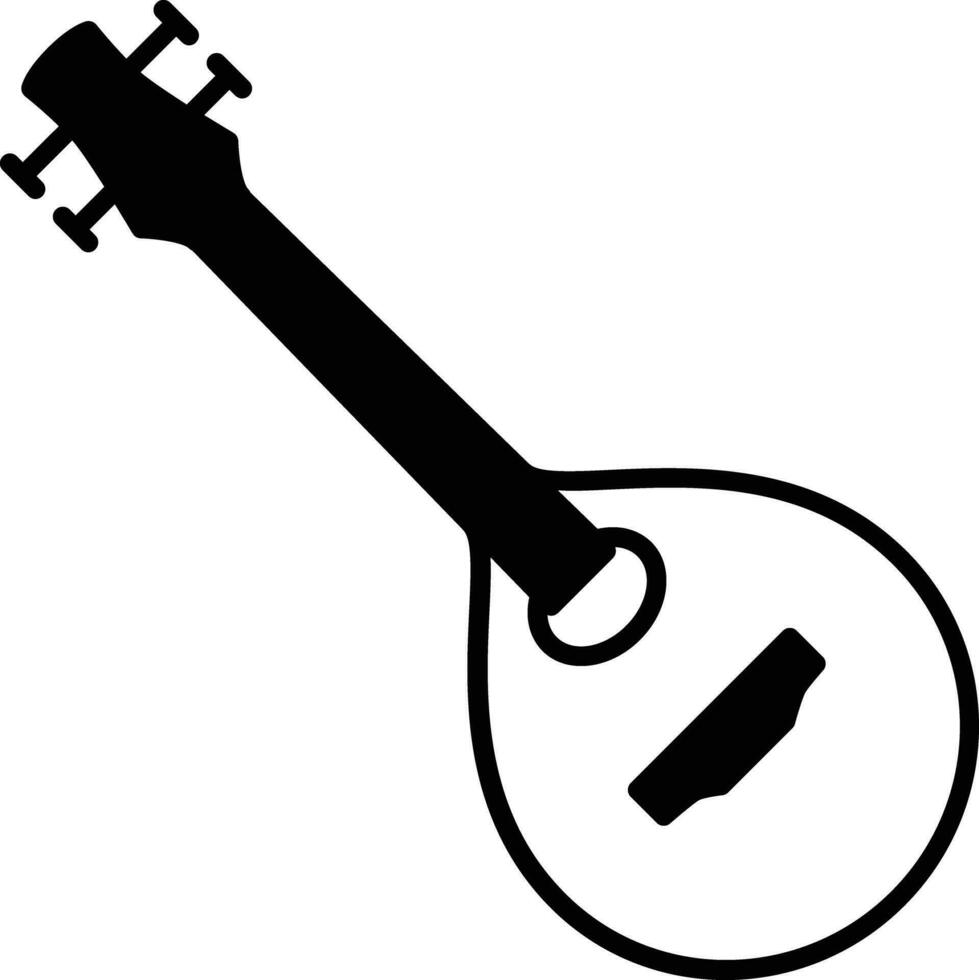 mandolin fast glyf vektor illustration