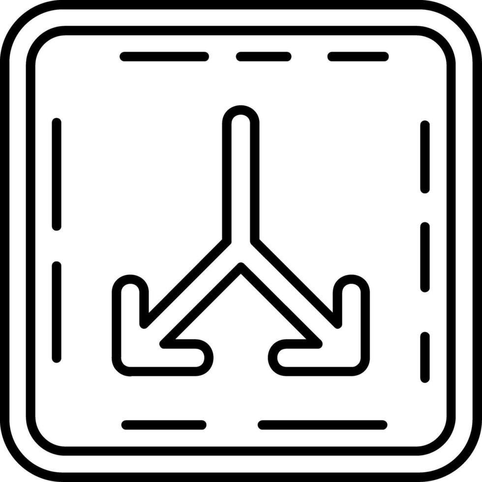 Teilt Linie Symbol vektor