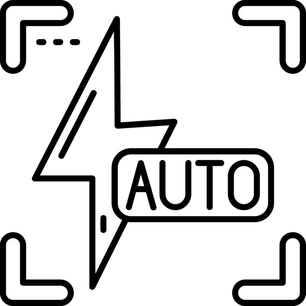 Auto Blitz Linie Symbol vektor