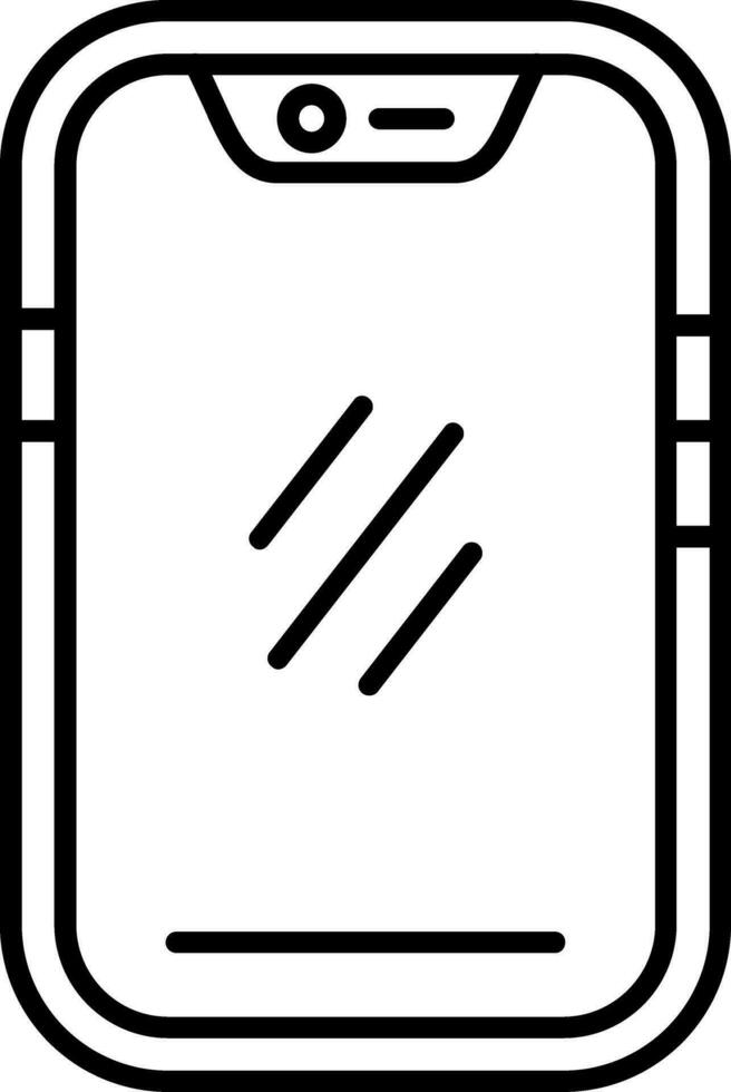 smartphone linje ikon vektor