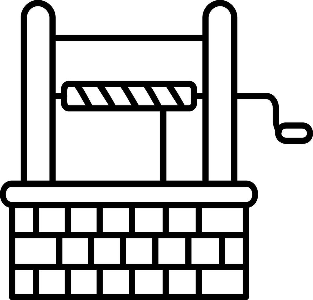 Symbol für die Brunnenlinie vektor