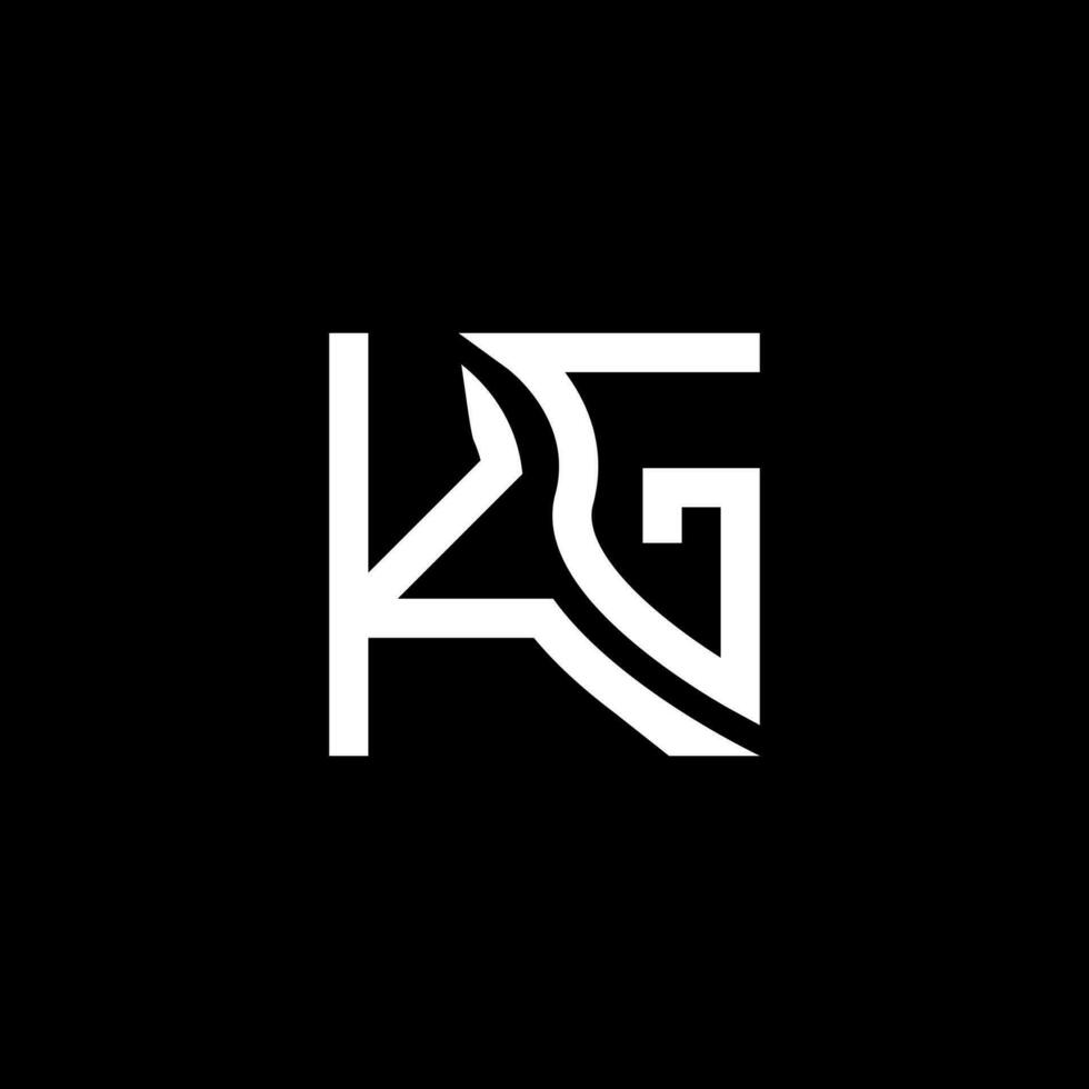 kg brev logotyp vektor design, kg enkel och modern logotyp. kg lyxig alfabet design