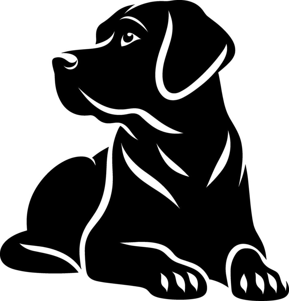 svart labrador hund vektor