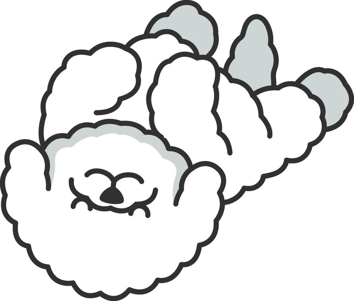 Bichon Hund Symbol auf das Weiß Hintergrund. Vektor Illustration. eps 10.