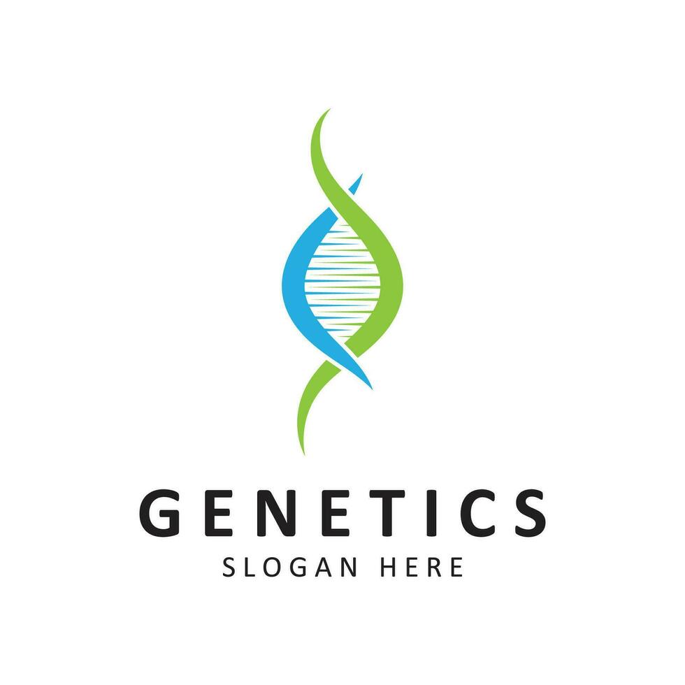 kreativ DNA Logo Vorlage. geeignet zum das Felder von Wissenschaft, Technik,verschiedene medizinisch und Forschung Unternehmen vektor