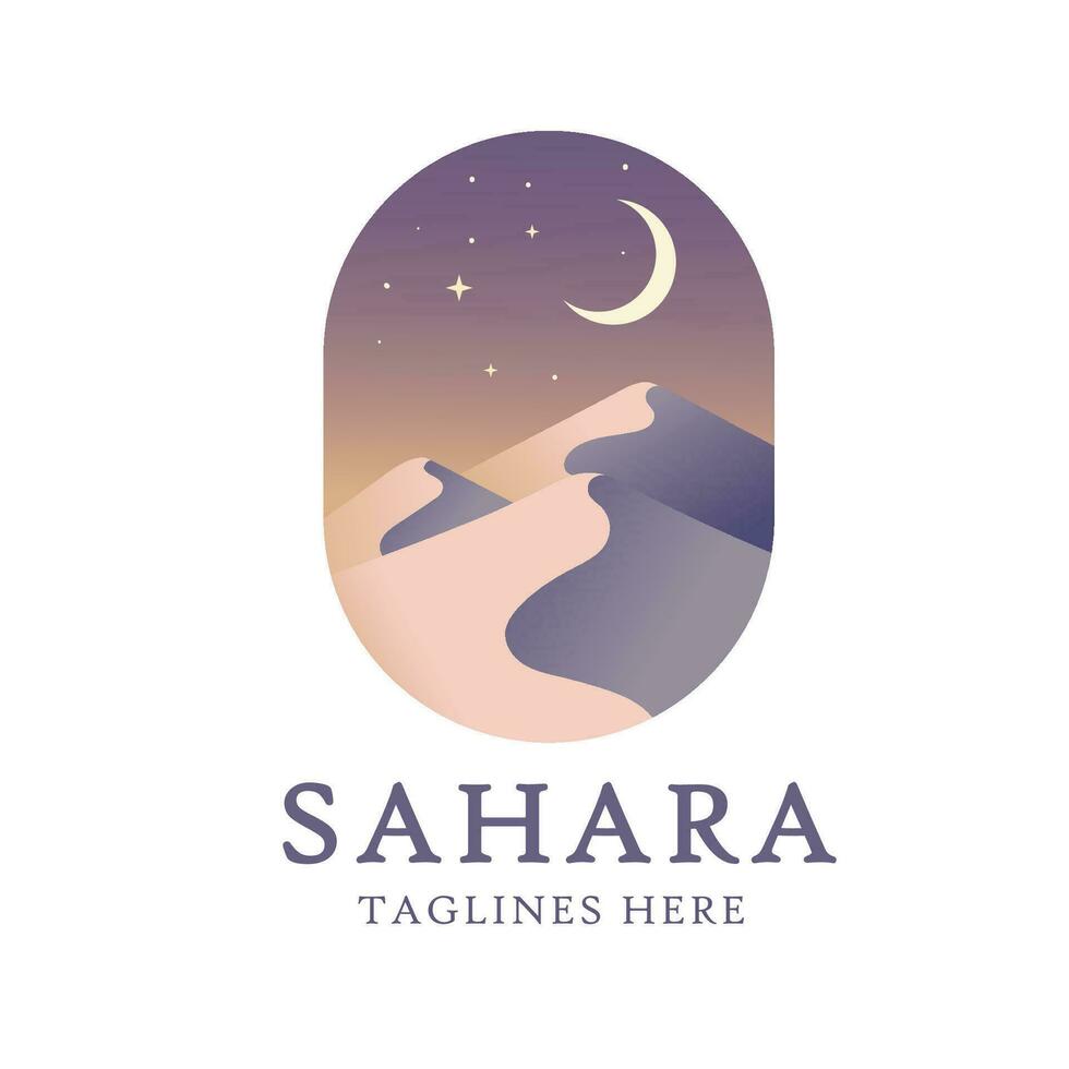 sahara öken- landskap vektor