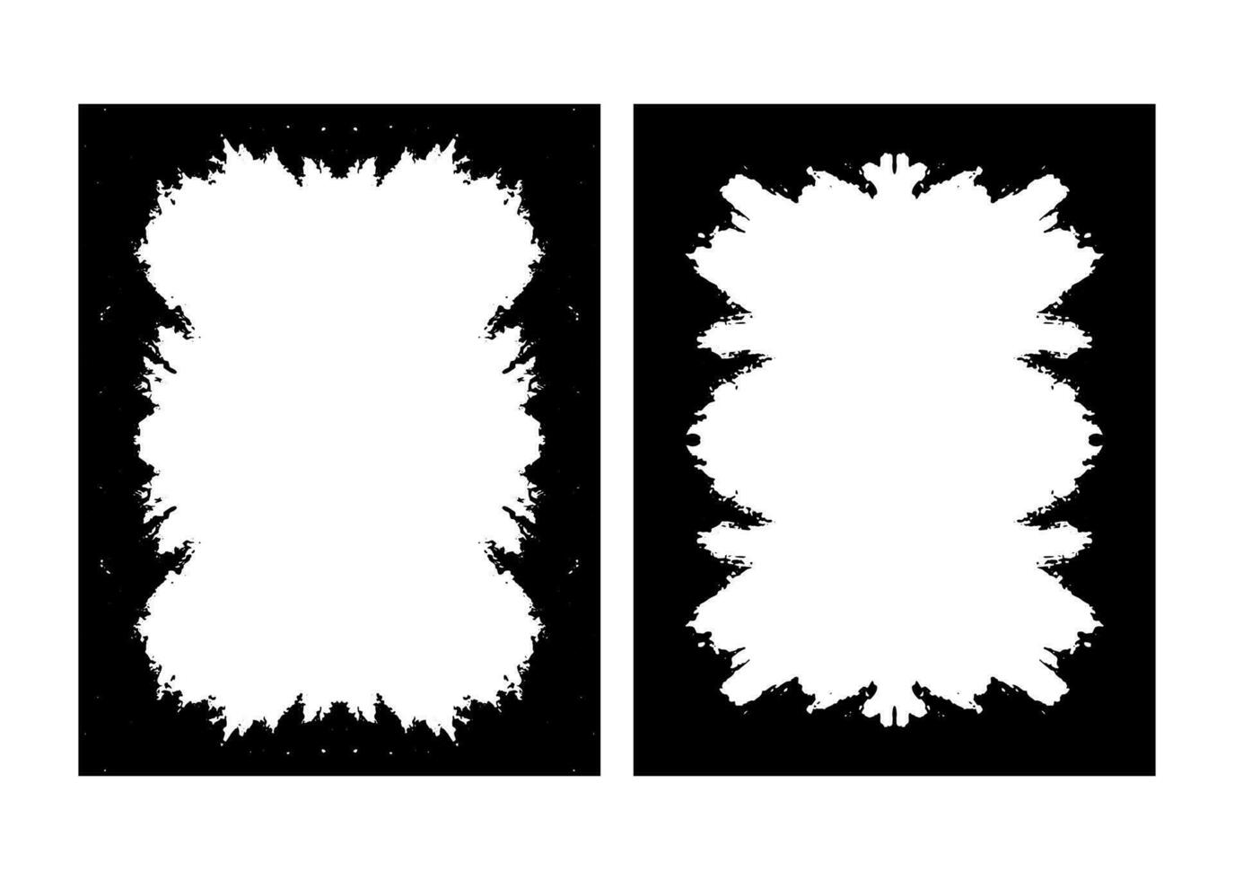 svart och vit ramar med en grunge effekt uppsättning, bakgrund logotyp fotokopia svart ram ram bakgrund textur baner textur bakgrund ramverk vektor