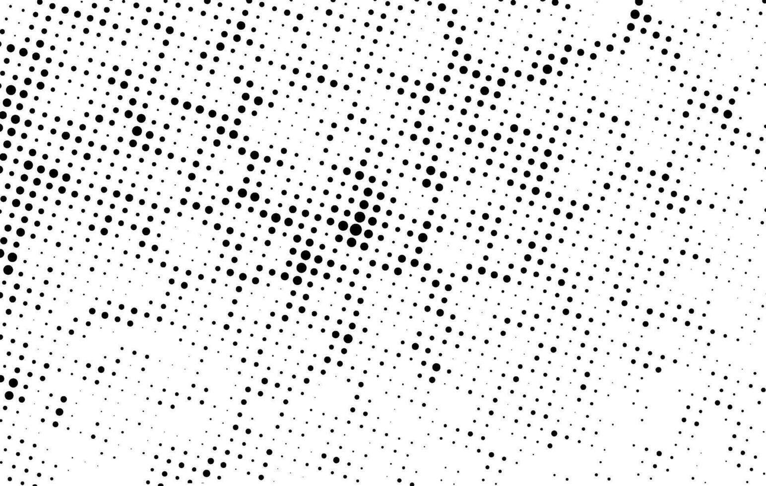 Halbton Punkt Muster Hintergrund Vektor, ein einstellen von vier anders abstrakt Punkte Muster, ein schwarz und Weiß Zeichnung Gradient Punkte Wirkung, Grunge bewirken mit runden Kreis dote Textur vektor