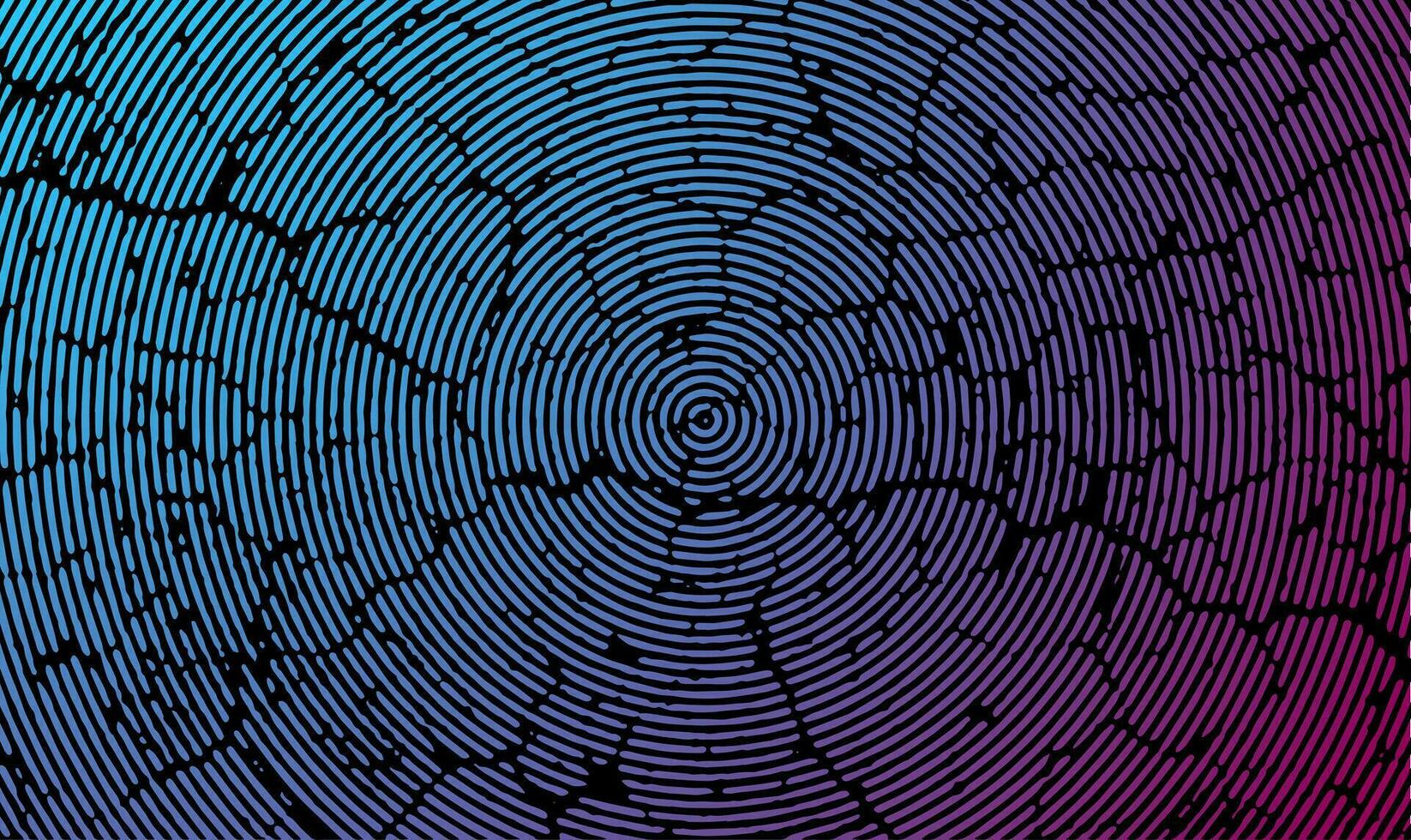 ein Fingerabdruck Muster auf ein lila und Blau Hintergrund, ein Grün Licht ist leuchtenden durch Risse im das Mauer Grunge Vektor Digital Hintergrund Design, abstrakt Grunge Hintergrund Grün Hintergrund