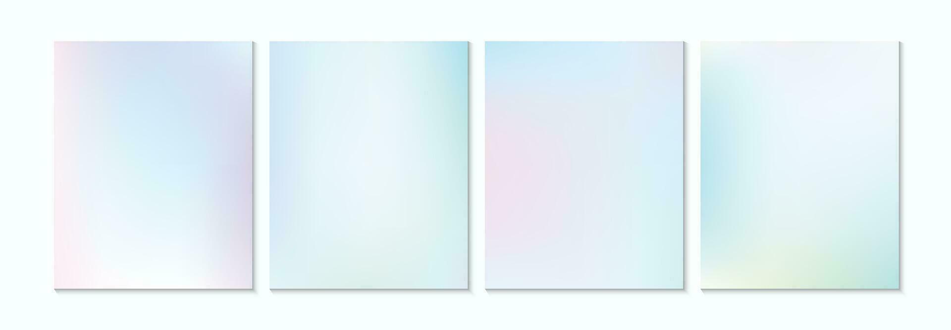 lutning bakgrunder vektor uppsättning i pastell färger. för social media posta design och olika projekt