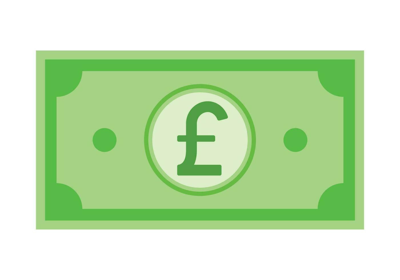 pund sterling- pengar papper brittiskt valuta ikon vektor illustration