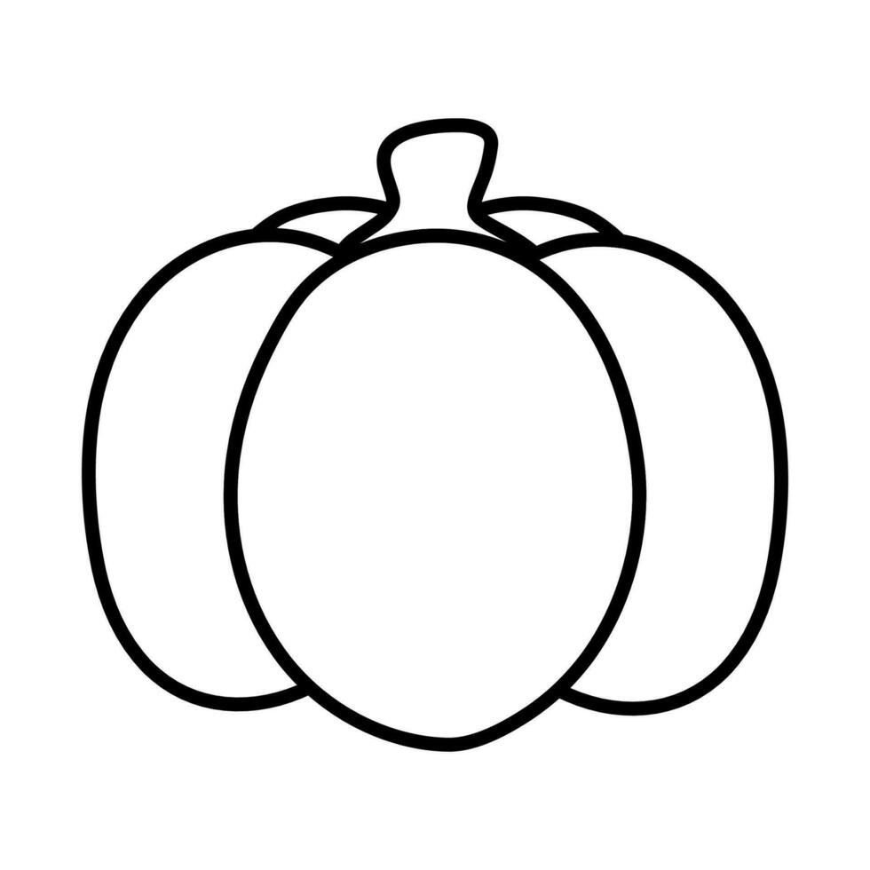 einfach Kürbis Linie Kunst Symbol Gemüse Vektor Illustration