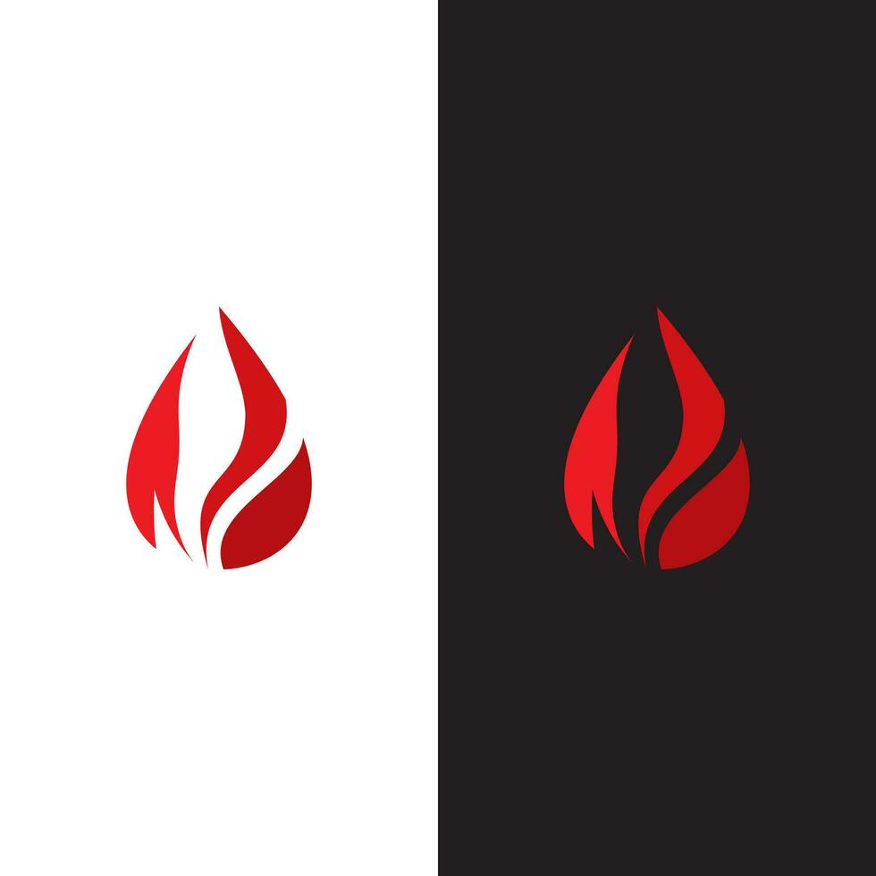 en röd och svart logotyp med en släppa av blod eller brand vektor