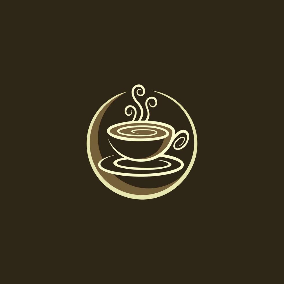einfach Logo von Kaffee Cafe vektor