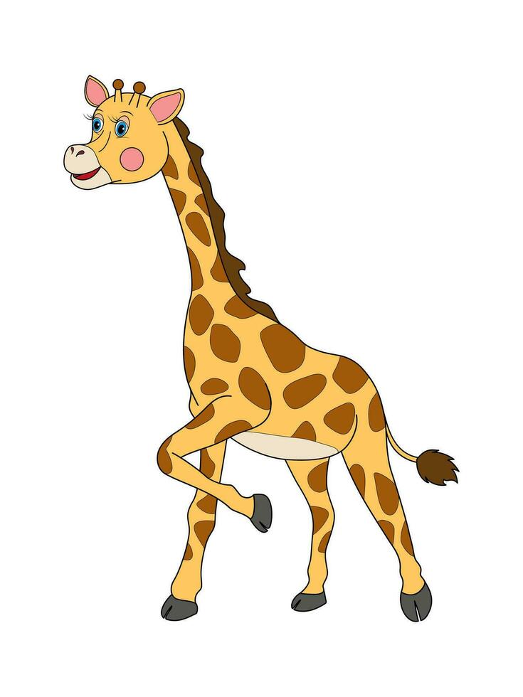 Giraffe, Hand gezeichnet Vektor Illustration. zum Kinder oder Babys Hemd Design, Mode drucken Design, Mode Grafik, T-Shirt, Kinder tragen.
