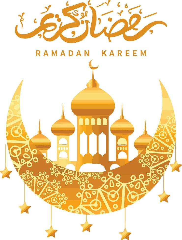 ramadan mubarak text och arabicum bakgrund illustration design vektor