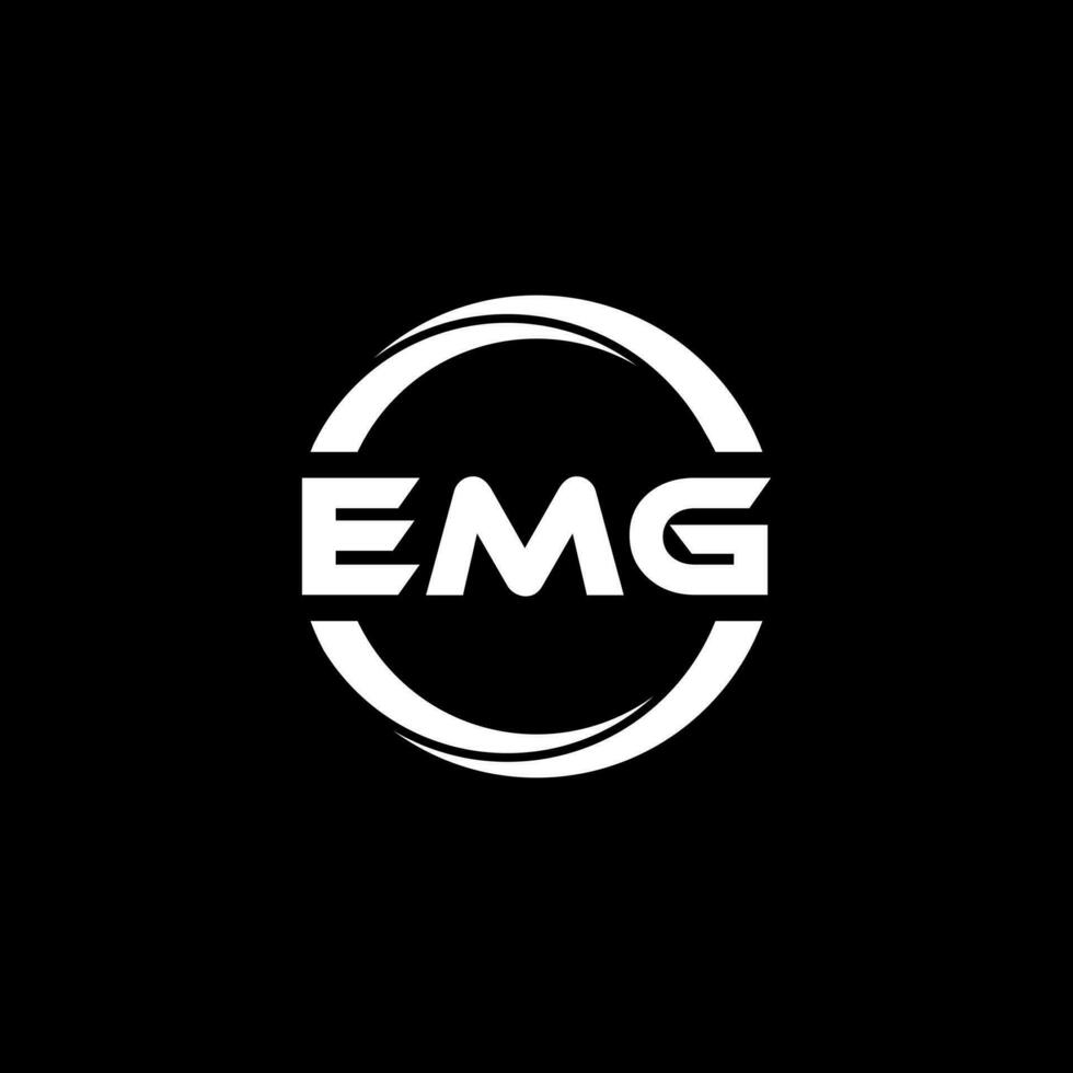 emg brev logotyp design, inspiration för en unik identitet. modern elegans och kreativ design. vattenmärke din Framgång med de slående detta logotyp. vektor