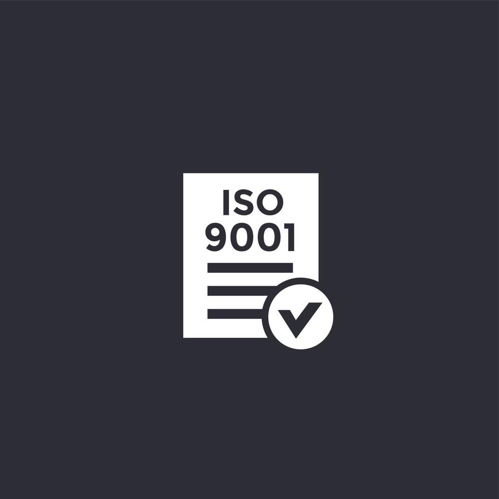 iso 9001 ikon vektor