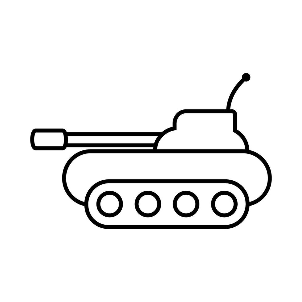 tank vektor ikon. krig illustration symbol. vapen tecken eller logotyp.