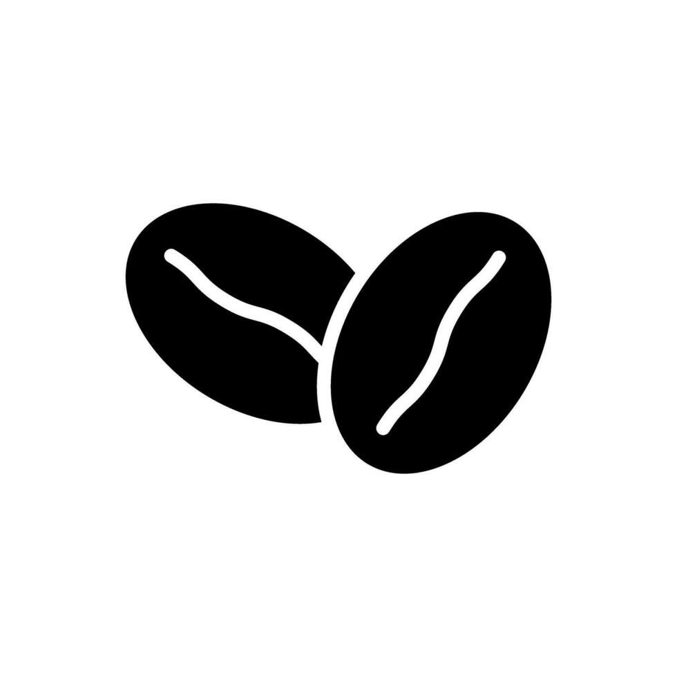 kaffe bönor ikon vektor. koffein illustration tecken. java symbol eller logotyp. vektor