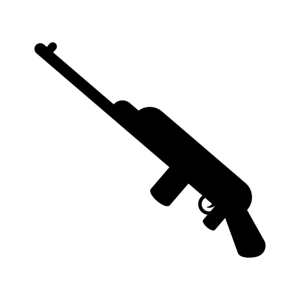 maskin ector ikon. vapen illustration tecken. armén symbol. infanteri logotyp. krig märke. vektor