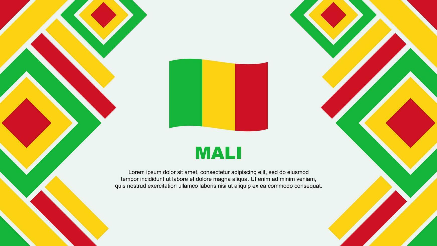 mali flagga abstrakt bakgrund design mall. mali oberoende dag baner tapet vektor illustration. mali