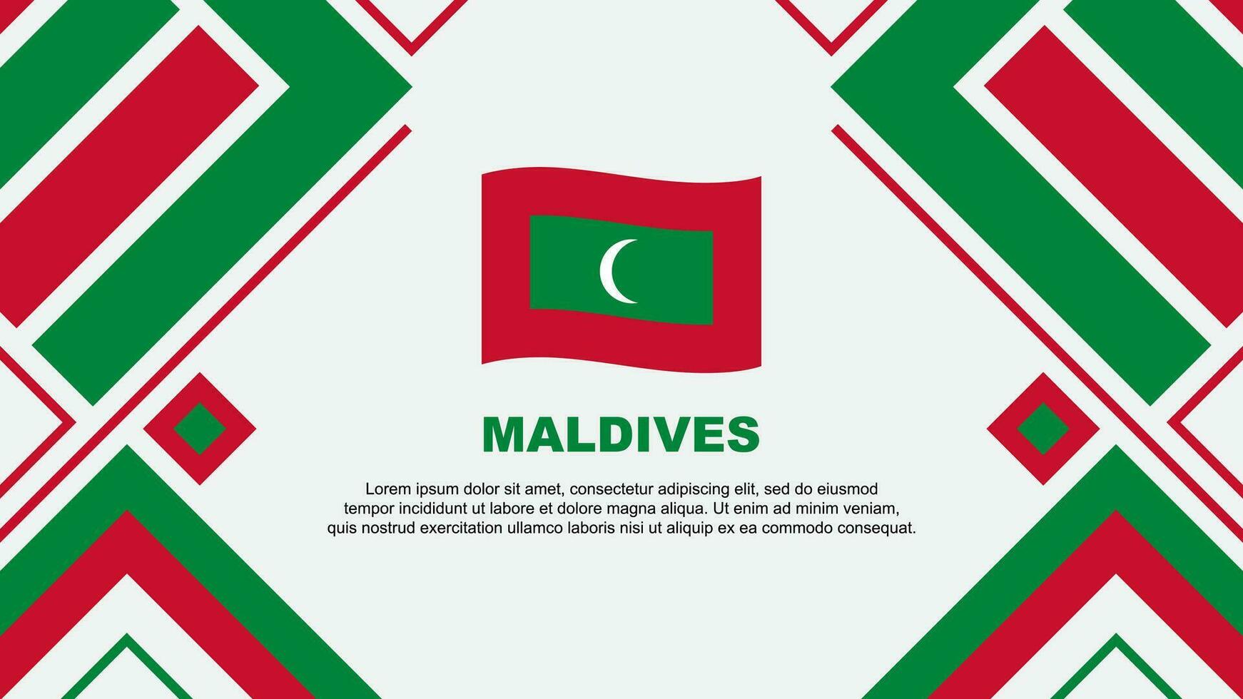 Malediven Flagge abstrakt Hintergrund Design Vorlage. Malediven Unabhängigkeit Tag Banner Hintergrund Vektor Illustration. Malediven Flagge